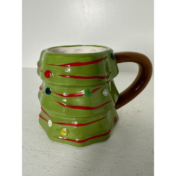 Target Threshold Christmas Tree Shaped Ceramic Mug 15oz Dishwasher & Microwave S - Picture 3 of 6